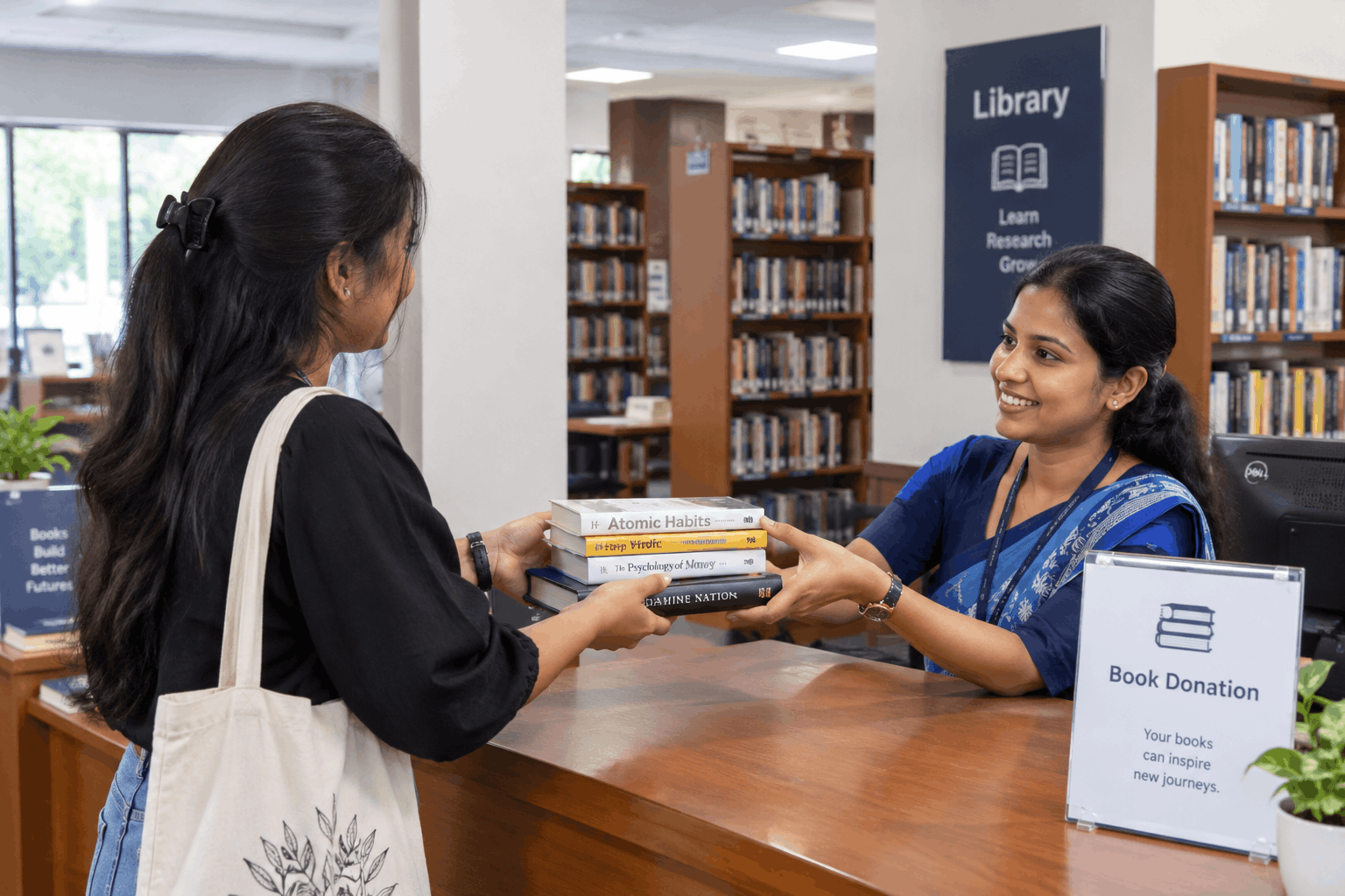 Donation process at OUSL Library