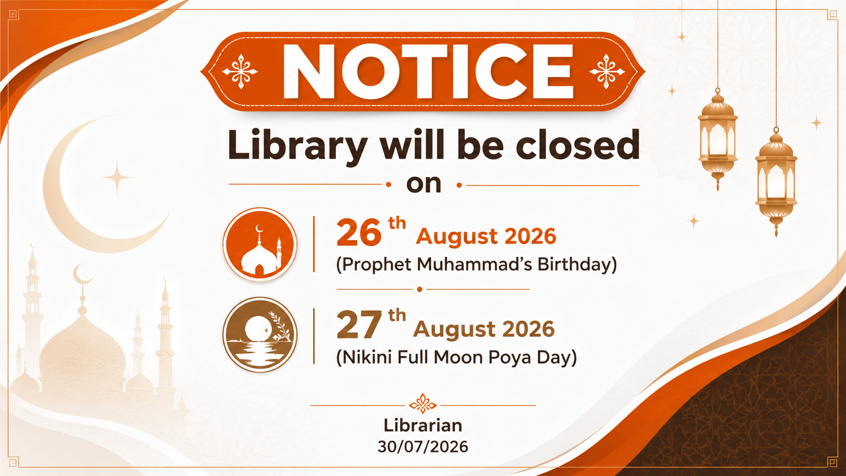 Library Notice